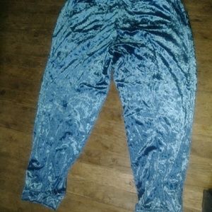crushed velour harem pants